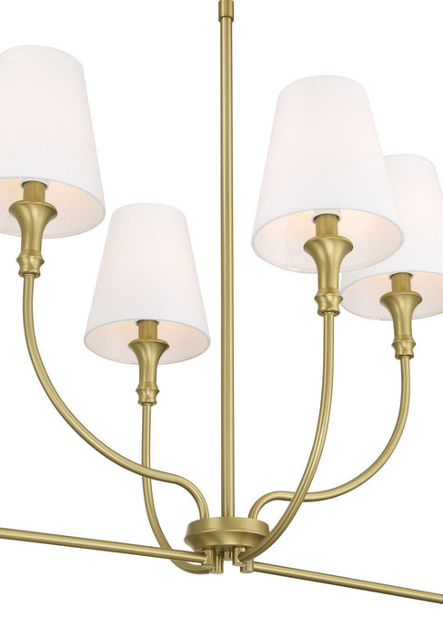Millennium - 28906-VB - Six Light Linear Chandelier - Mairbourne - Vintage Brass