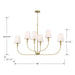 Millennium - 28906-VB - Six Light Linear Chandelier - Mairbourne - Vintage Brass
