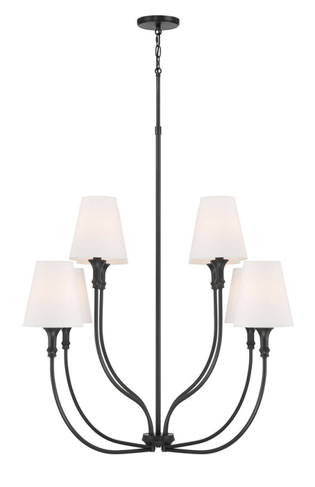 Millennium - 28908-MB - Eight Light Chandelier - Mairbourne - Matte Black