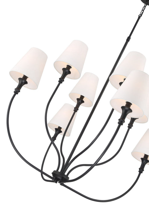 Millennium - 28908-MB - Eight Light Chandelier - Mairbourne - Matte Black