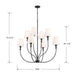 Millennium - 28908-MB - Eight Light Chandelier - Mairbourne - Matte Black