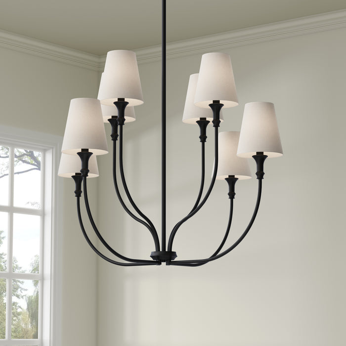 Millennium - 28908-MB - Eight Light Chandelier - Mairbourne - Matte Black