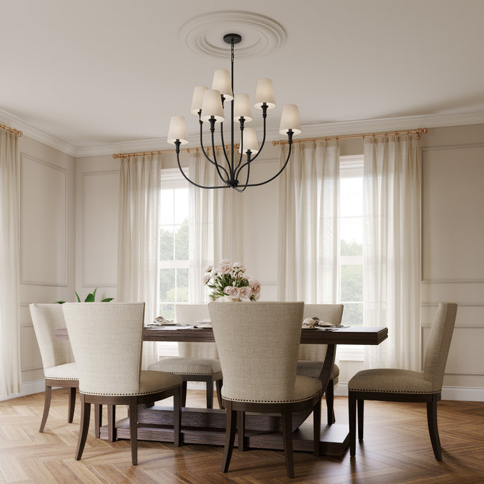 Millennium - 28908-MB - Eight Light Chandelier - Mairbourne - Matte Black