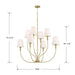 Millennium - 28908-VB - Eight Light Chandelier - Mairbourne - Vintage Brass
