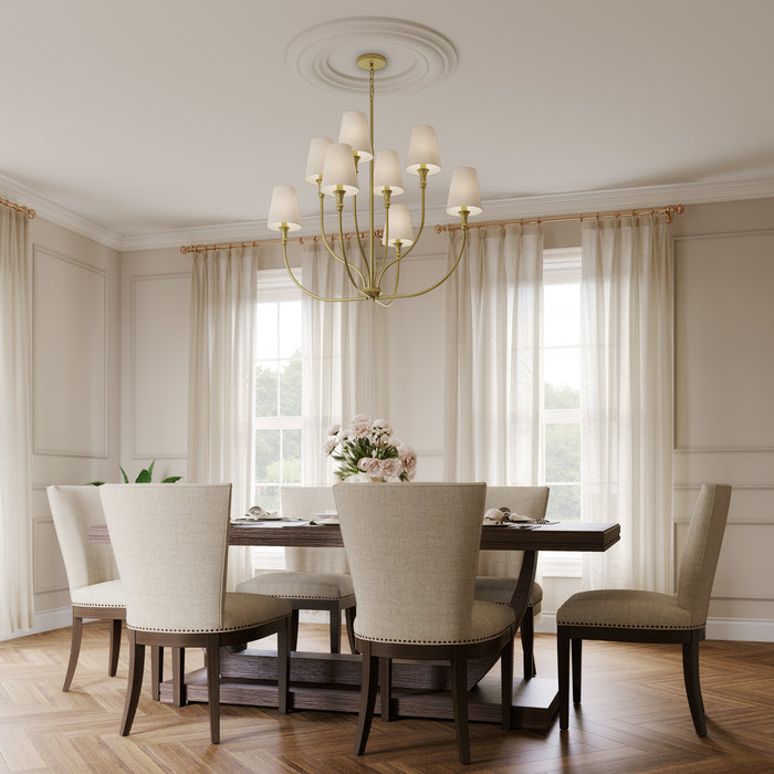Millennium - 28908-VB - Eight Light Chandelier - Mairbourne - Vintage Brass