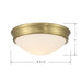Millennium - 5221-VB - LED Flush Mount - Baumann - Vintage Brass
