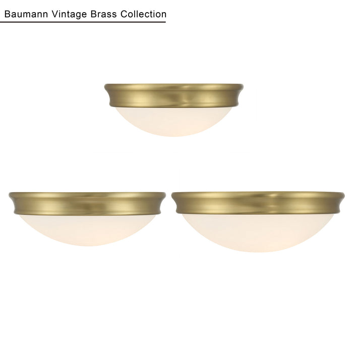 Millennium - 5221-VB - LED Flush Mount - Baumann - Vintage Brass