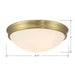 Millennium - 5225-VB - LED Flush Mount - Baumann - Vintage Brass