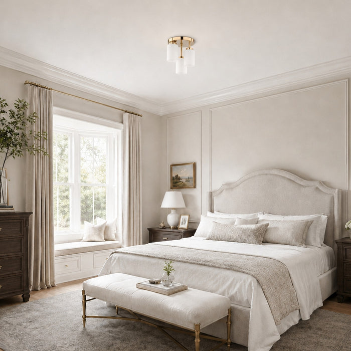 Vaxcel - C0358 - Three Light Flush Mount - Park Ridge - Champagne Gold