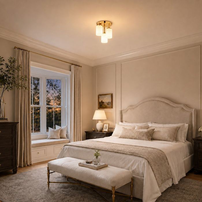 Vaxcel - C0358 - Three Light Flush Mount - Park Ridge - Champagne Gold