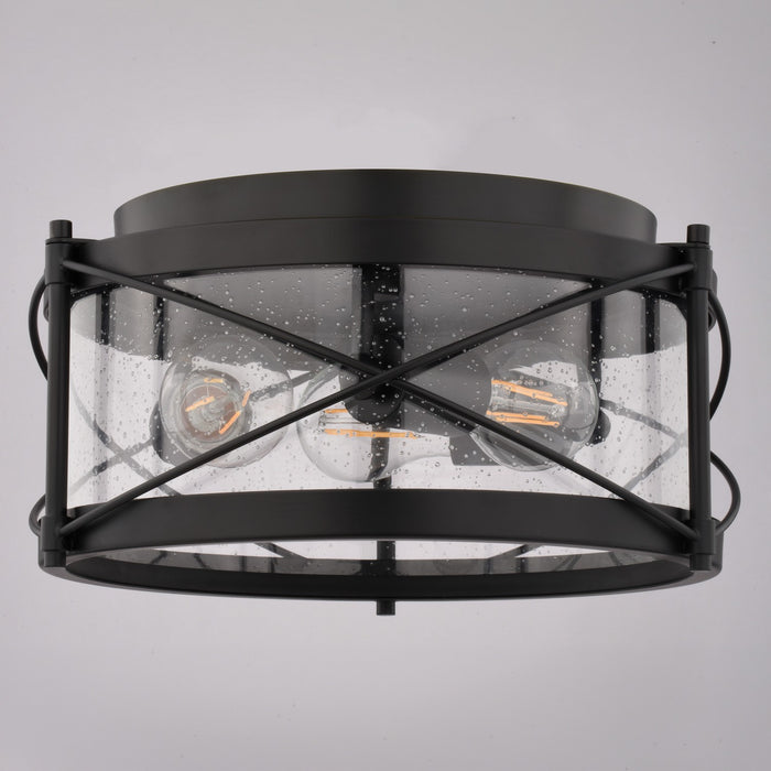 Vaxcel - C0359 - Three Light Flush Mount - Harrison - Matte Black