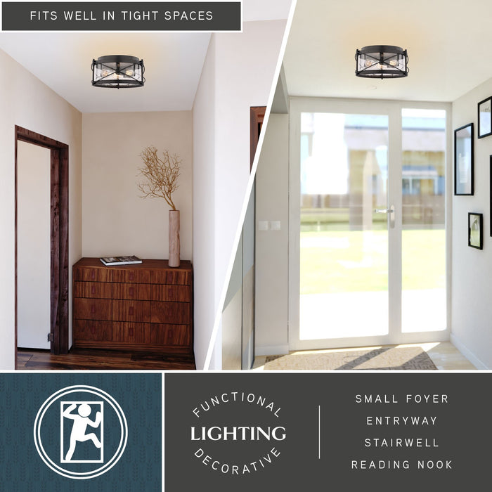 Vaxcel - C0359 - Three Light Flush Mount - Harrison - Matte Black