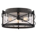 Vaxcel - C0359 - Three Light Flush Mount - Harrison - Matte Black