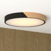 Vaxcel - C0360 - LED Flush Mount - Everette - Matte Black and Natural Wood