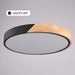 Vaxcel - C0360 - LED Flush Mount - Everette - Matte Black and Natural Wood
