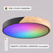 Vaxcel - C0360 - LED Flush Mount - Everette - Matte Black and Natural Wood