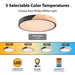 Vaxcel - C0360 - LED Flush Mount - Everette - Matte Black and Natural Wood