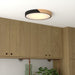 Vaxcel - C0360 - LED Flush Mount - Everette - Matte Black and Natural Wood
