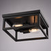 Vaxcel - C0362 - Two Light Flush Mount - Pratt - Matte Black