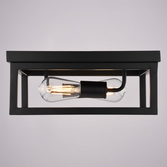 Vaxcel - C0362 - Two Light Flush Mount - Pratt - Matte Black