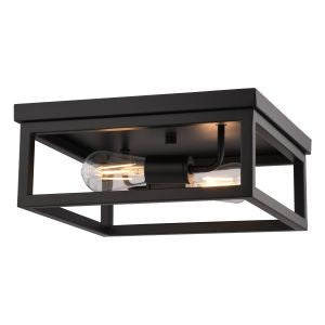 Vaxcel - C0362 - Two Light Flush Mount - Pratt - Matte Black