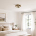 Vaxcel - C0363 - Two Light Flush Mount - Pratt - Satin Nickel and Light Oak