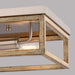 Vaxcel - C0363 - Two Light Flush Mount - Pratt - Satin Nickel and Light Oak