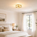 Vaxcel - C0363 - Two Light Flush Mount - Pratt - Satin Nickel and Light Oak