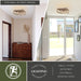 Vaxcel - C0363 - Two Light Flush Mount - Pratt - Satin Nickel and Light Oak