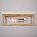 Vaxcel - C0363 - Two Light Flush Mount - Pratt - Satin Nickel and Light Oak