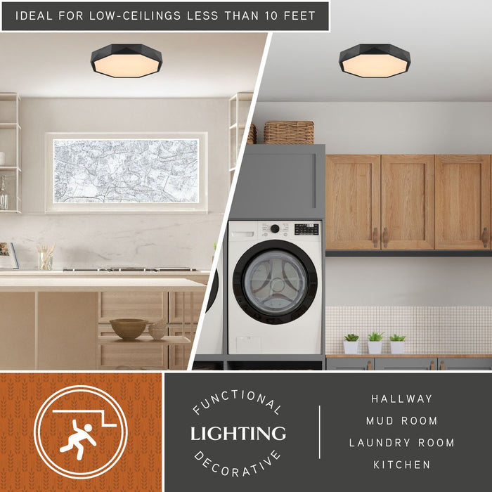 Vaxcel - C0364 - LED Flush Mount - Diversey - Textured Black