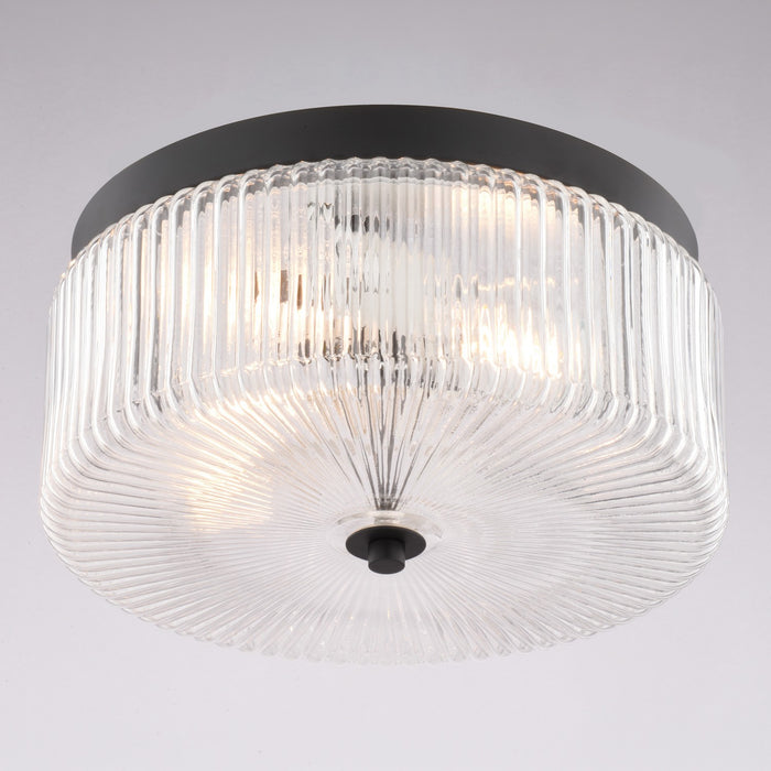 Vaxcel - C0365 - Two Light Flush Mount - Riverside - Matte Black