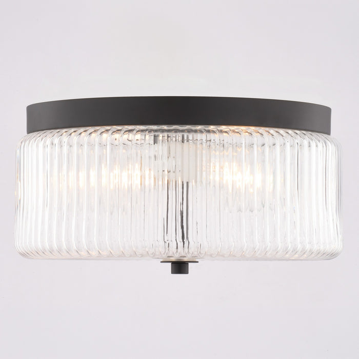 Vaxcel - C0365 - Two Light Flush Mount - Riverside - Matte Black