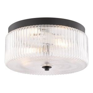 Vaxcel - C0365 - Two Light Flush Mount - Riverside - Matte Black