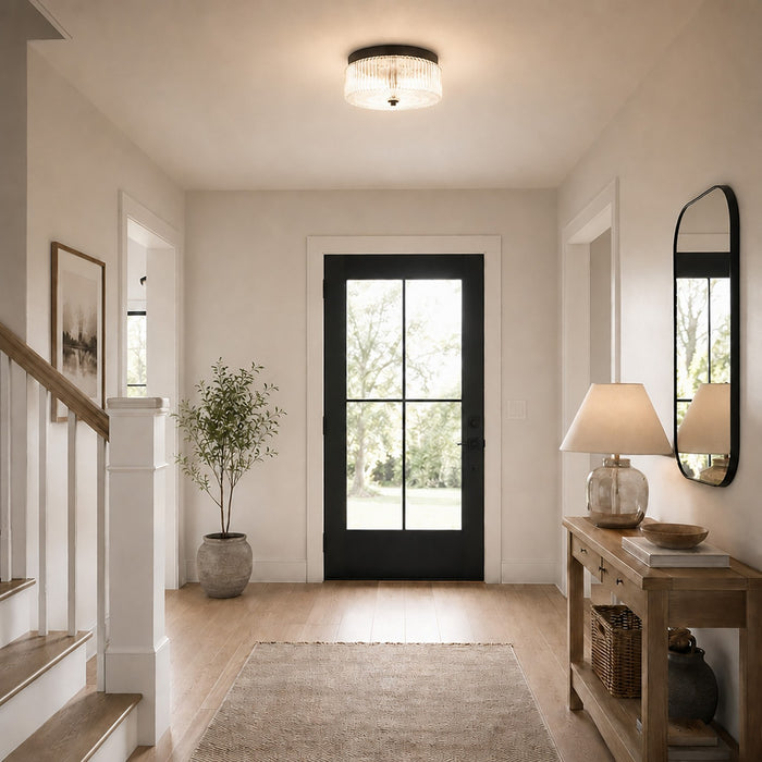 Vaxcel - C0365 - Two Light Flush Mount - Riverside - Matte Black