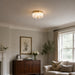 Vaxcel - C0366 - Two Light Flush Mount - Riverside - Muted Brass