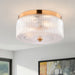Vaxcel - C0366 - Two Light Flush Mount - Riverside - Muted Brass