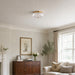 Vaxcel - C0366 - Two Light Flush Mount - Riverside - Muted Brass
