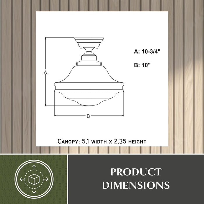 Vaxcel - C0367 - One Light Semi-Flush Mount - Huntley - Oil Rubbed Bronze