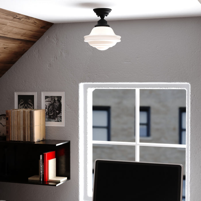 Vaxcel - C0367 - One Light Semi-Flush Mount - Huntley - Oil Rubbed Bronze