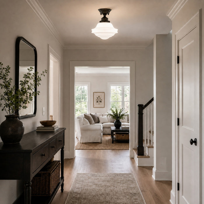 Vaxcel - C0367 - One Light Semi-Flush Mount - Huntley - Oil Rubbed Bronze