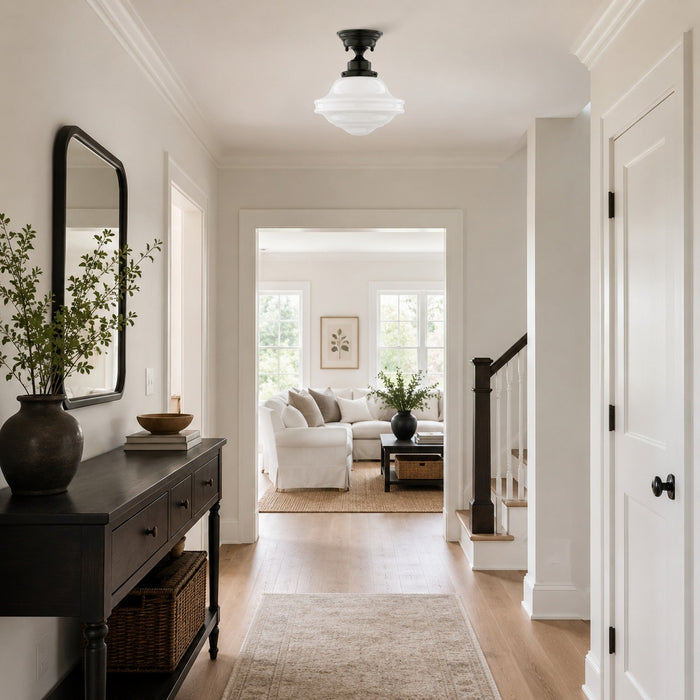 Vaxcel - C0367 - One Light Semi-Flush Mount - Huntley - Oil Rubbed Bronze