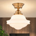 Vaxcel - C0368 - One Light Semi-Flush Mount - Huntley - Natural Brass
