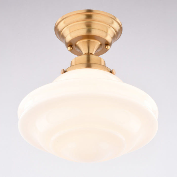 Vaxcel - C0368 - One Light Semi-Flush Mount - Huntley - Natural Brass