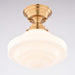 Vaxcel - C0368 - One Light Semi-Flush Mount - Huntley - Natural Brass