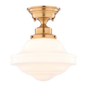 Vaxcel - C0368 - One Light Semi-Flush Mount - Huntley - Natural Brass