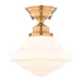 Vaxcel - C0368 - One Light Semi-Flush Mount - Huntley - Natural Brass