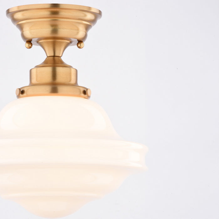 Vaxcel - C0368 - One Light Semi-Flush Mount - Huntley - Natural Brass