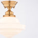Vaxcel - C0368 - One Light Semi-Flush Mount - Huntley - Natural Brass