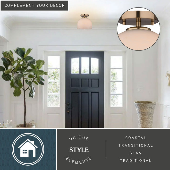 Vaxcel - C0369 - One Light Semi-Flush Mount - Shelby - Champagne Gold